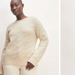 Everlane The Alpaca Tiger Jacquard Crewneck XL
